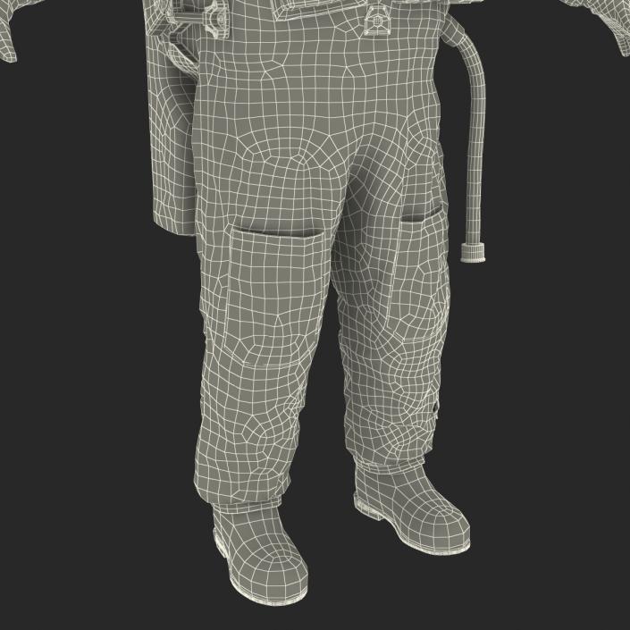 Russian Space Suit Orlan MK Rigged 3D model