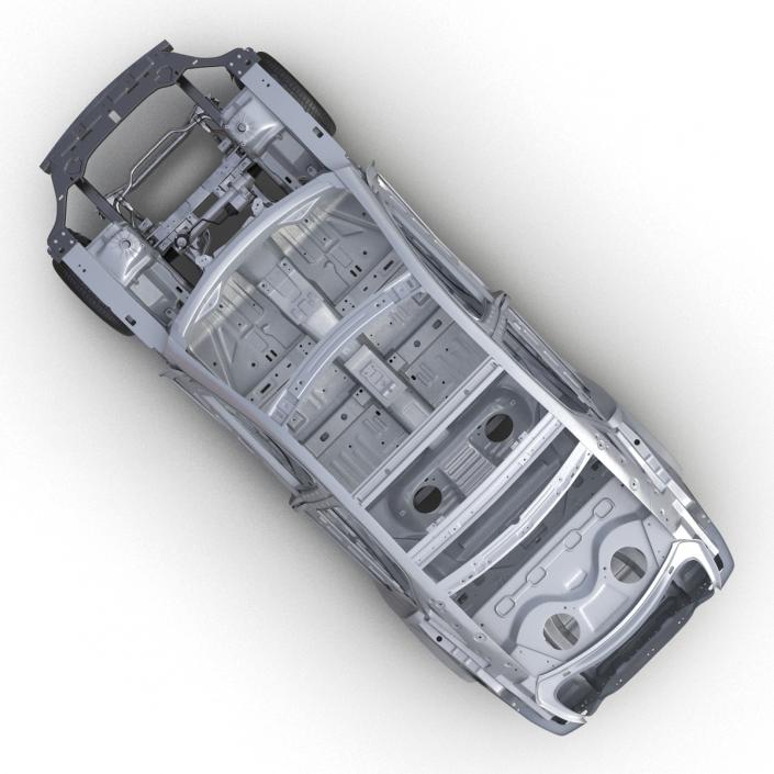 Car Frame with Chassis 2 3D model