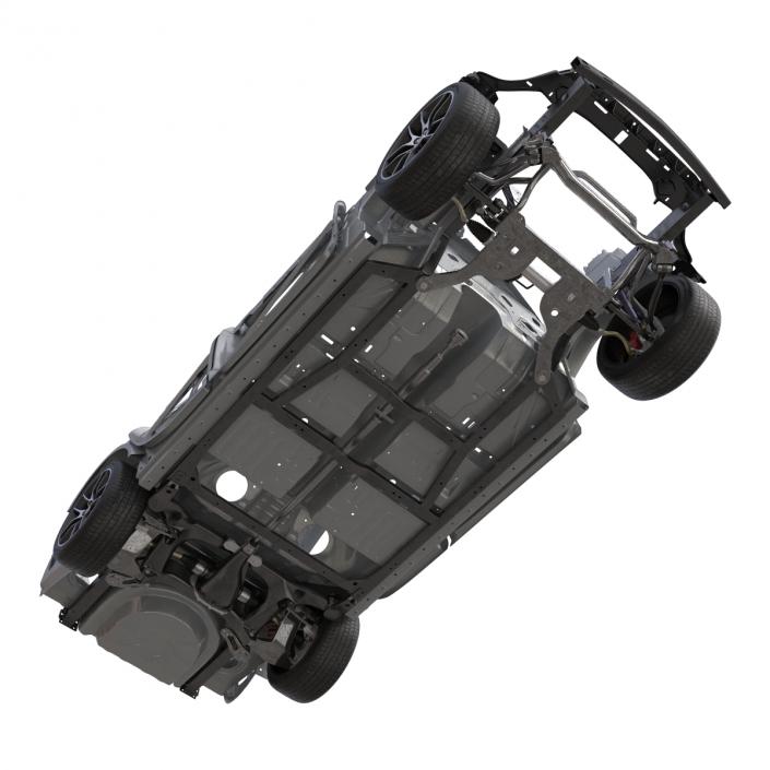 Car Frame with Chassis 2 3D model