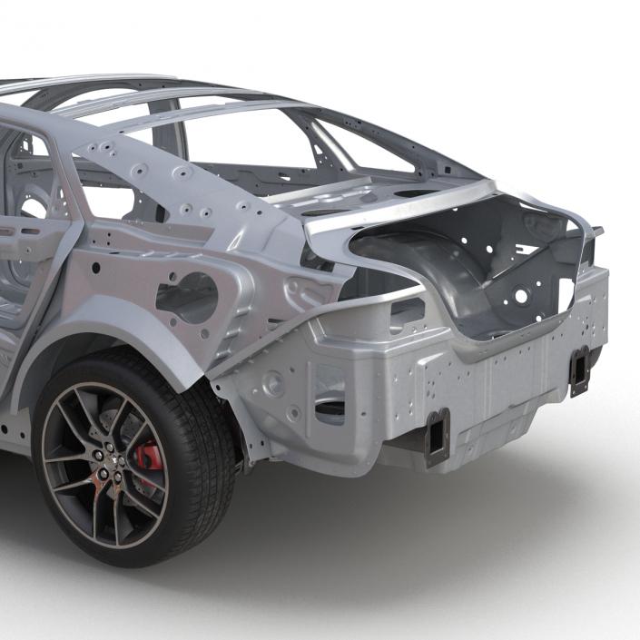 Car Frame with Chassis 2 3D model