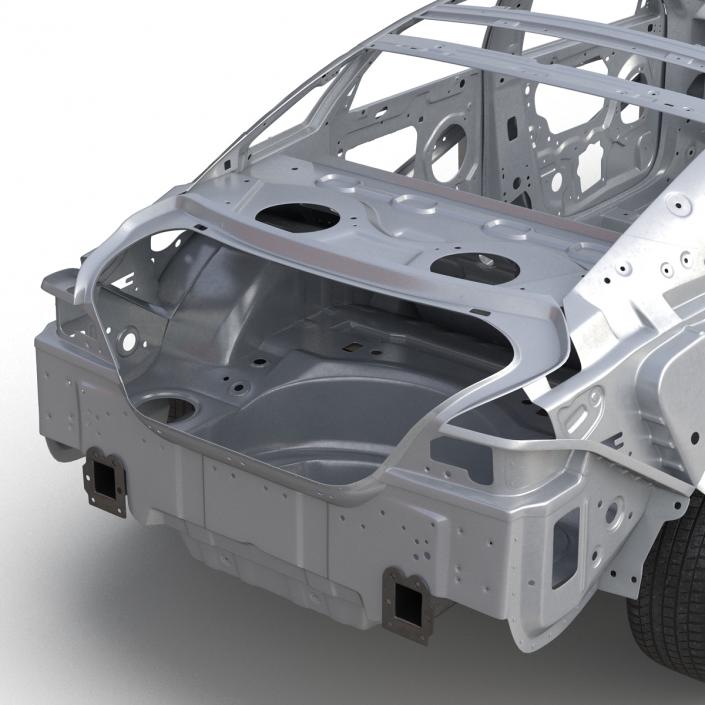 Car Frame with Chassis 2 3D model