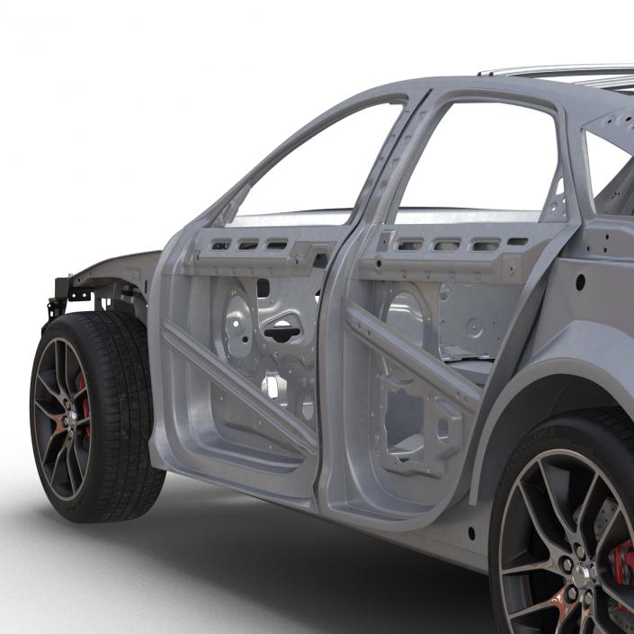 Car Frame with Chassis 2 3D model