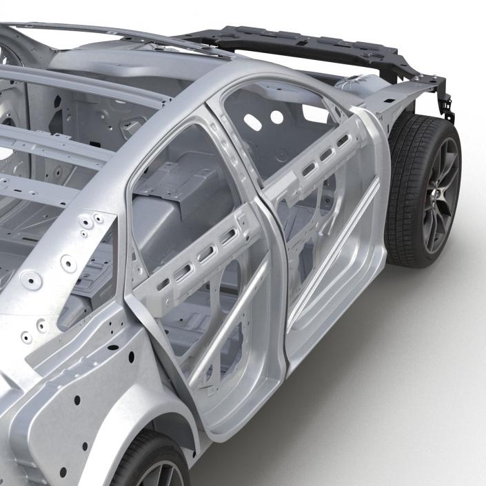 Car Frame with Chassis 2 3D model