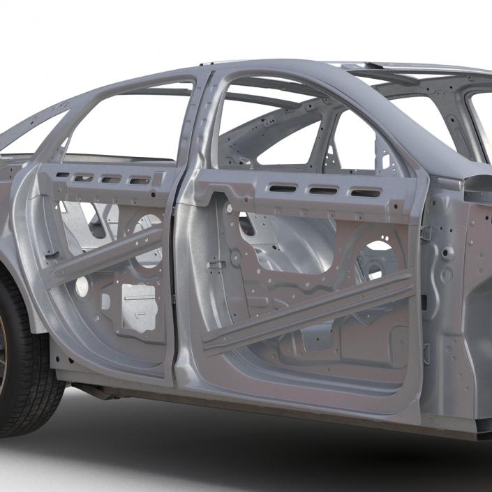 Car Frame with Chassis 2 3D model