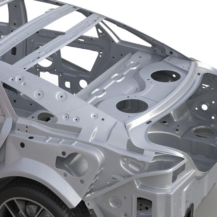 Car Frame with Chassis 2 3D model