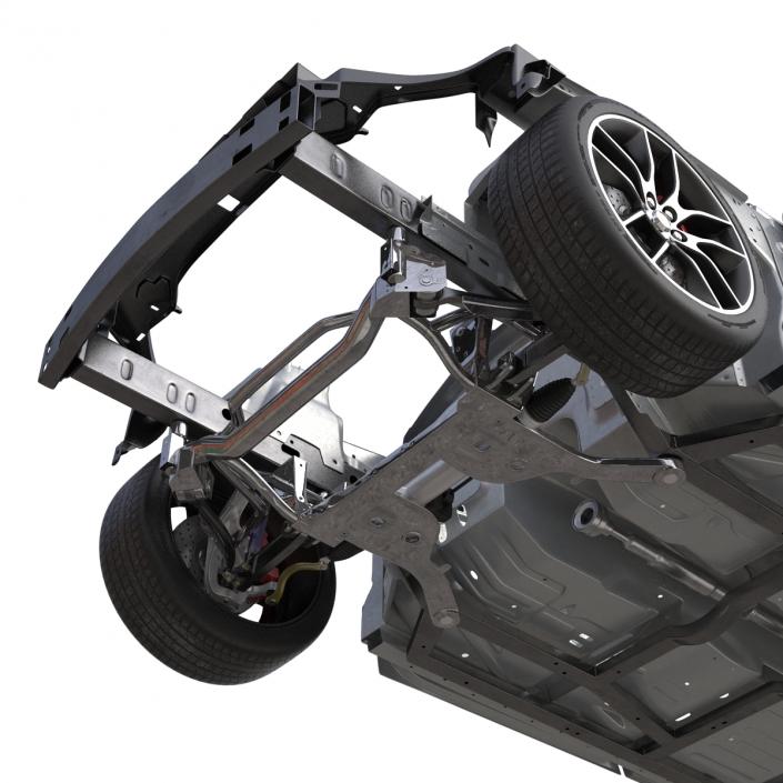 Car Frame with Chassis 2 3D model