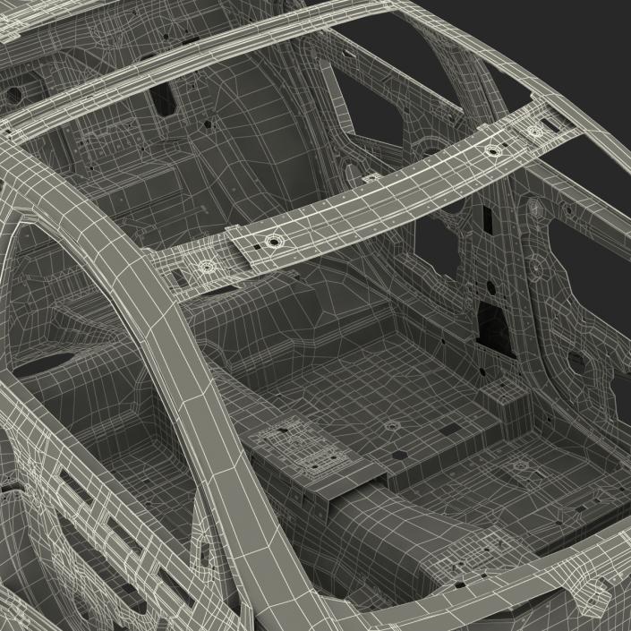 Car Frame with Chassis 2 3D model