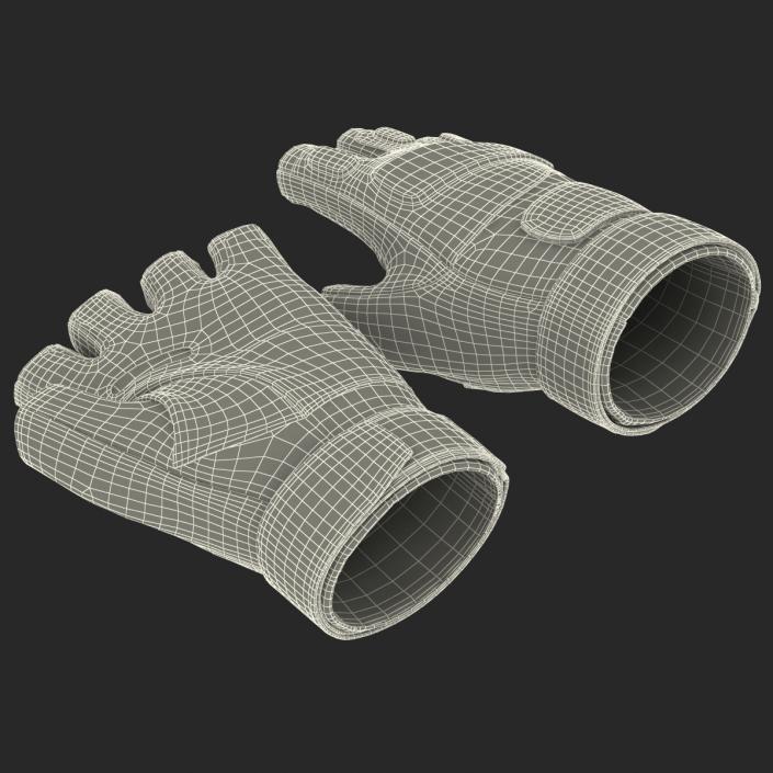 3D US Soldier Gloves 2 Black Short Finger model