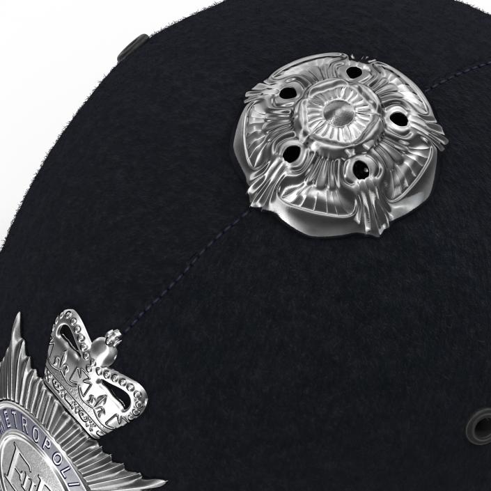 3D London Metropolitan Police Custodian Helmet model