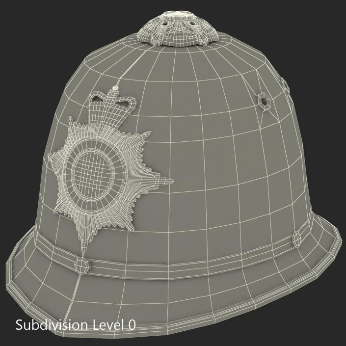 3D London Metropolitan Police Custodian Helmet model