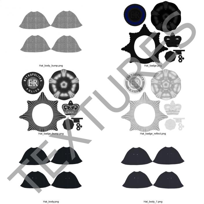 3D London Metropolitan Police Custodian Helmet model