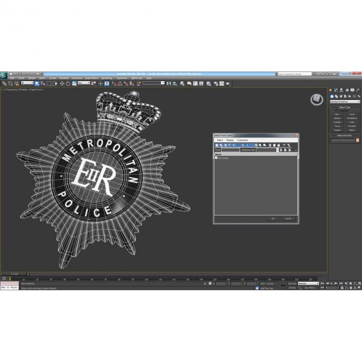 London Metropolitan Police Helmet Plate 3D model