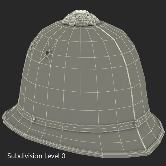 3D model UK Bobby Pith Helmet