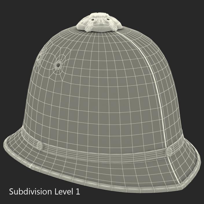 3D model UK Bobby Pith Helmet