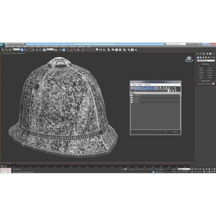 3D model UK Bobby Pith Helmet