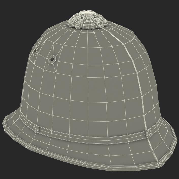 3D model UK Bobby Pith Helmet