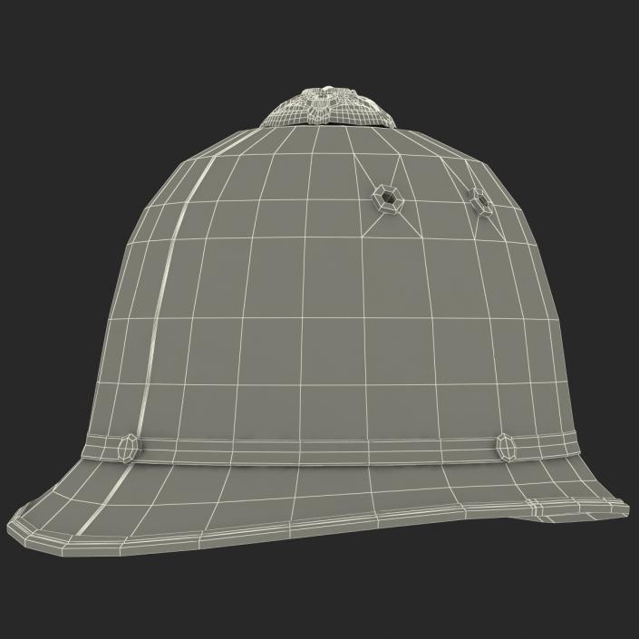 3D model UK Bobby Pith Helmet