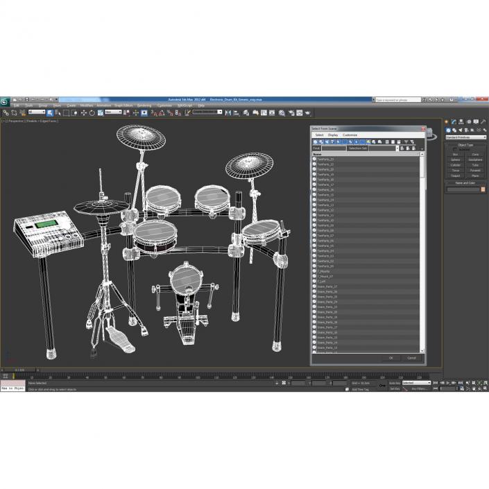 Electronic Drum Kit Generic 3D