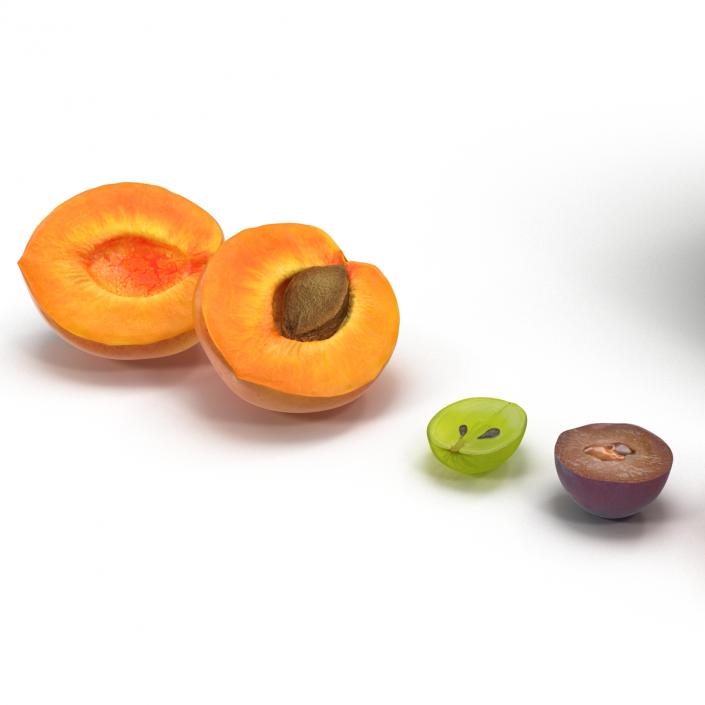 3D Cross Section Fruits 3D Models Collection