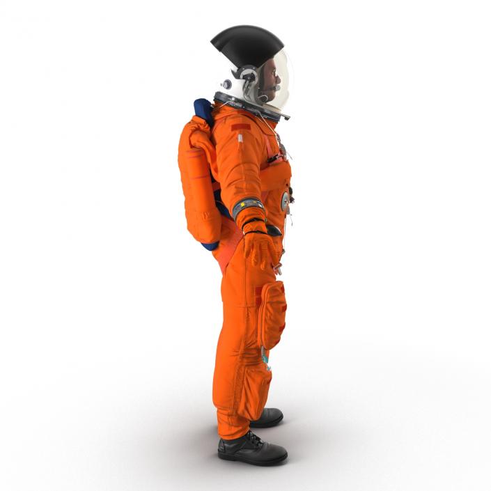 3D US Astronaut Wearing Advanced Crew Escape Suit ACES Rigged model