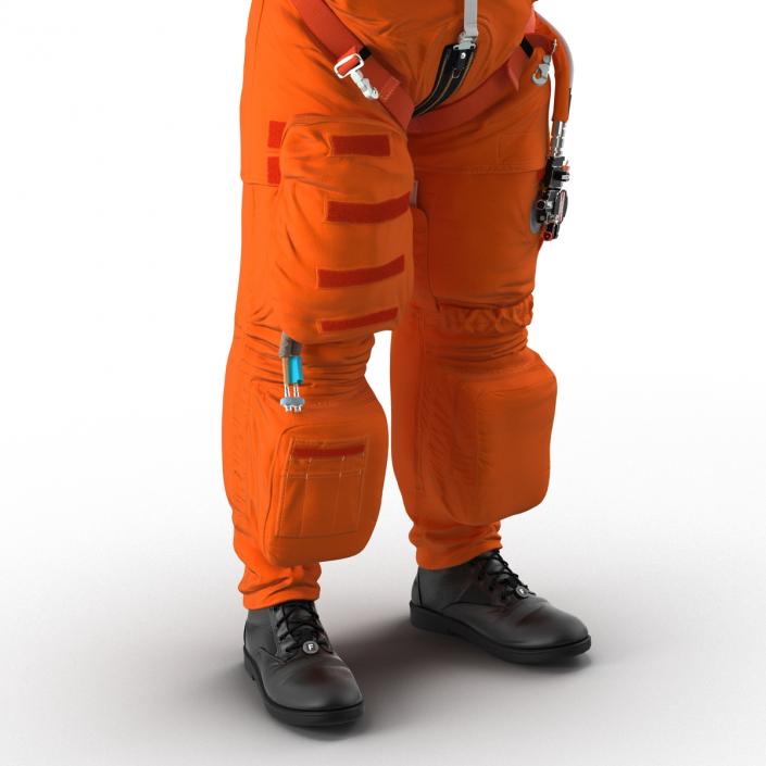 3D US Astronaut Wearing Advanced Crew Escape Suit ACES Rigged model