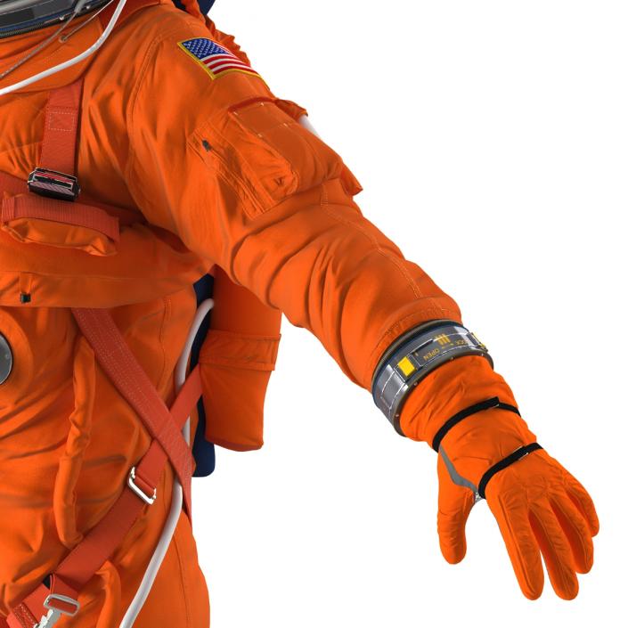 3D US Astronaut Wearing Advanced Crew Escape Suit ACES Rigged model