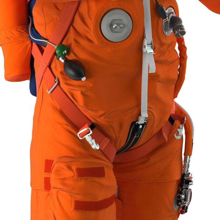 3D US Astronaut Wearing Advanced Crew Escape Suit ACES Rigged model