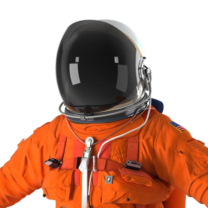 3D US Astronaut Wearing Advanced Crew Escape Suit ACES Rigged model