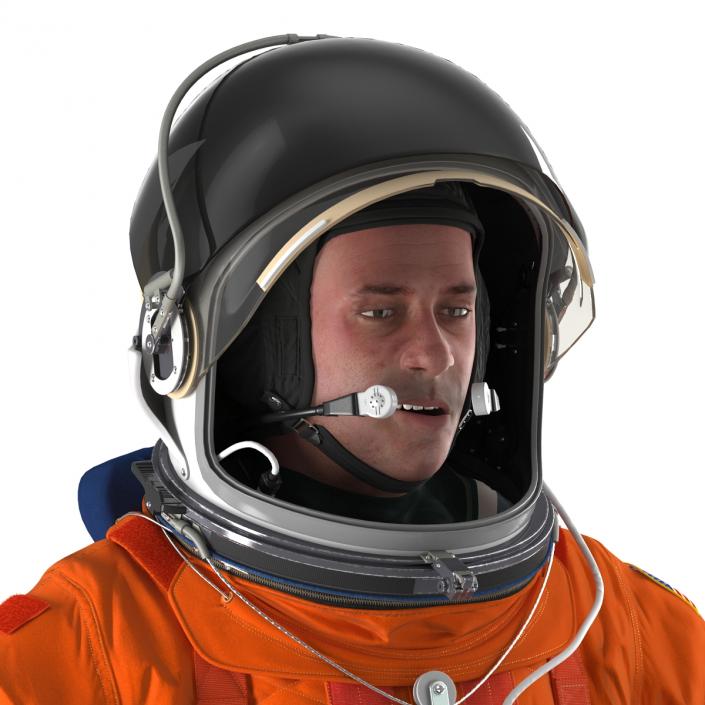 3D US Astronaut Wearing Advanced Crew Escape Suit ACES Rigged model