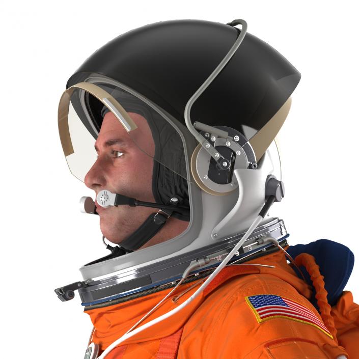 3D US Astronaut Wearing Advanced Crew Escape Suit ACES Rigged model