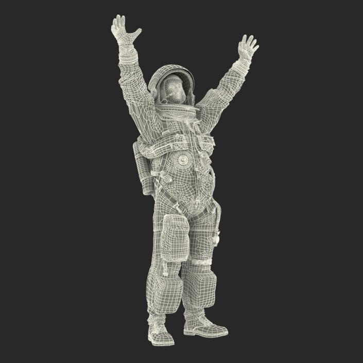 3D US Astronaut Wearing Advanced Crew Escape Suit ACES Rigged model