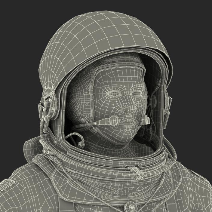 3D US Astronaut Wearing Advanced Crew Escape Suit ACES Rigged model