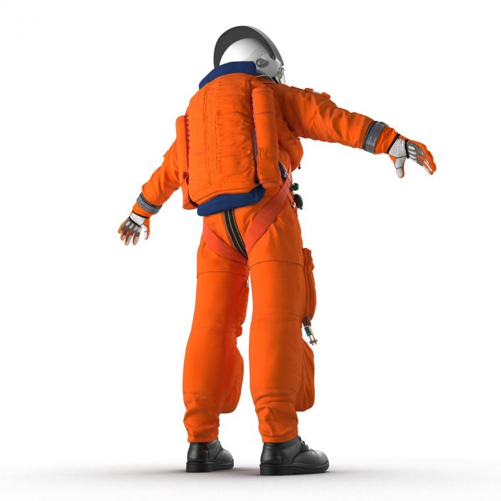 3D model US Astronaut Wearing Advanced Crew Escape Suit ACES Rigged 2