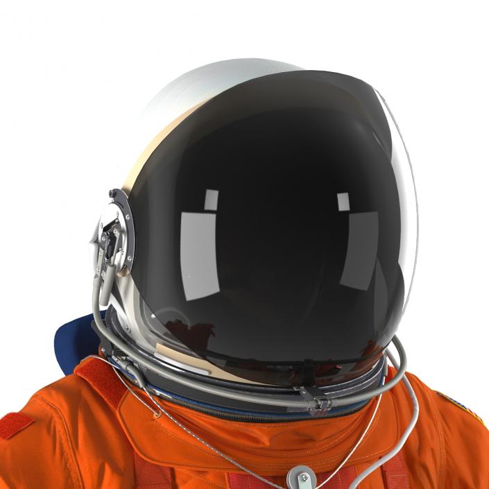 3D model US Astronaut Wearing Advanced Crew Escape Suit ACES Rigged 2