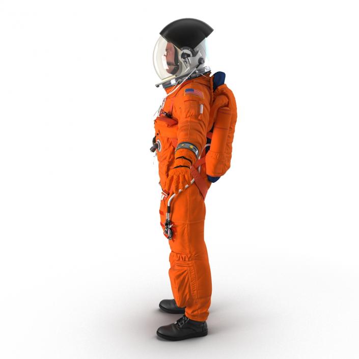 3D US Astronaut Wearing Advanced Crew Escape Suit ACES