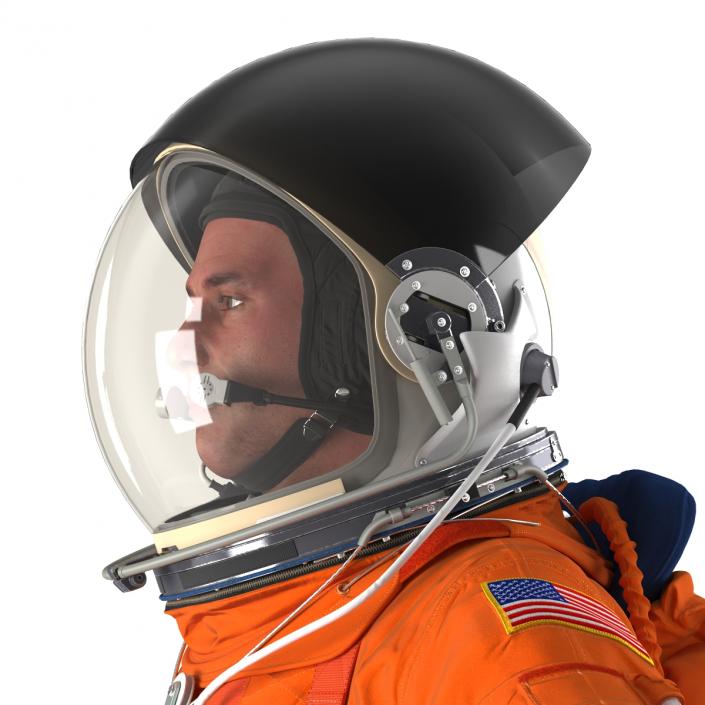 3D US Astronaut Wearing Advanced Crew Escape Suit ACES