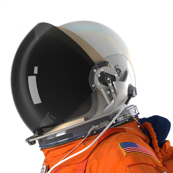 3D US Astronaut Wearing Advanced Crew Escape Suit ACES