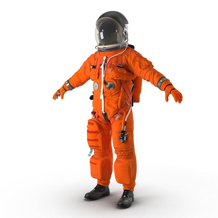 3D model US Advanced Crew Escape Suit ACES Rigged