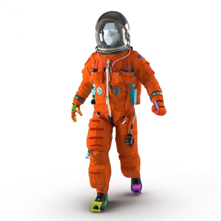 3D model US Advanced Crew Escape Suit ACES Rigged