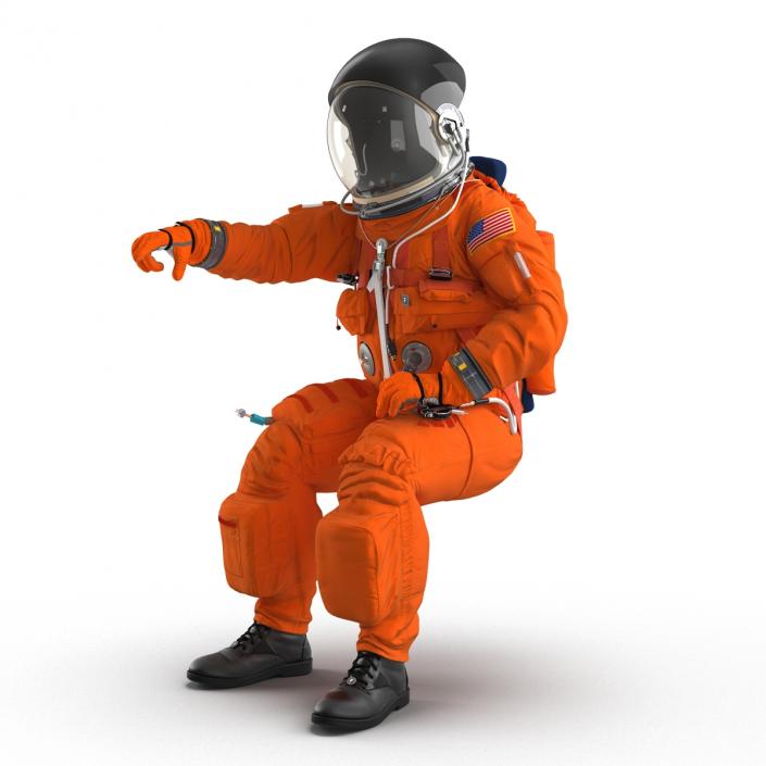 3D model US Advanced Crew Escape Suit ACES Rigged