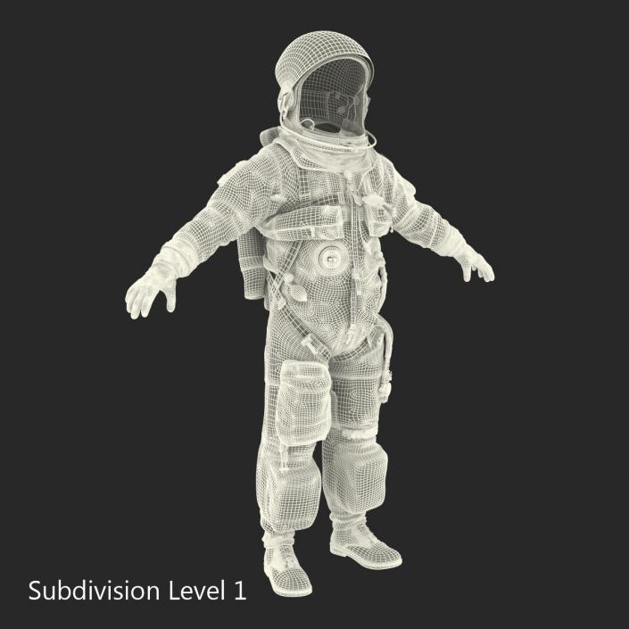 3D model US Advanced Crew Escape Suit ACES Rigged