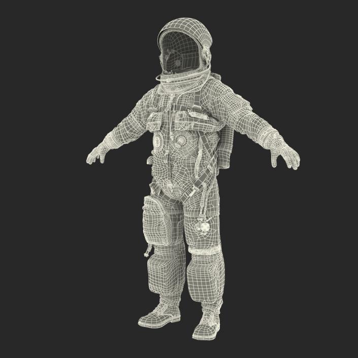 3D model US Advanced Crew Escape Suit ACES Rigged