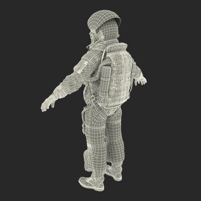 3D model US Advanced Crew Escape Suit ACES Rigged