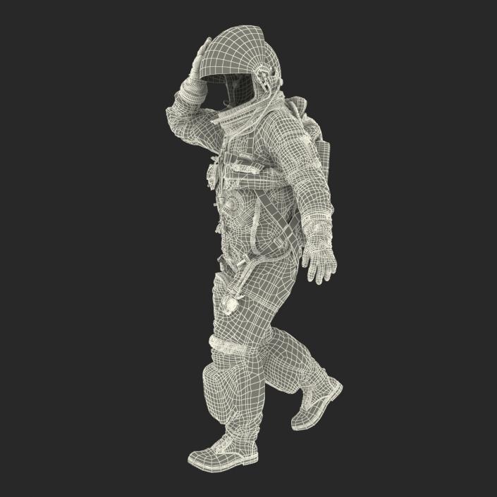 3D model US Advanced Crew Escape Suit ACES Rigged