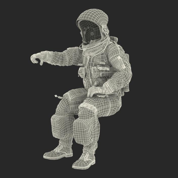 3D model US Advanced Crew Escape Suit ACES Rigged