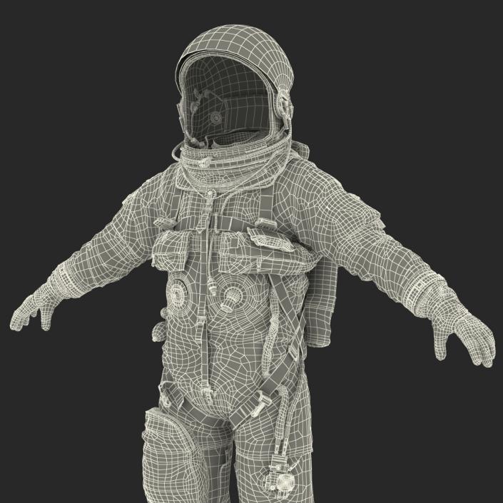 3D model US Advanced Crew Escape Suit ACES Rigged