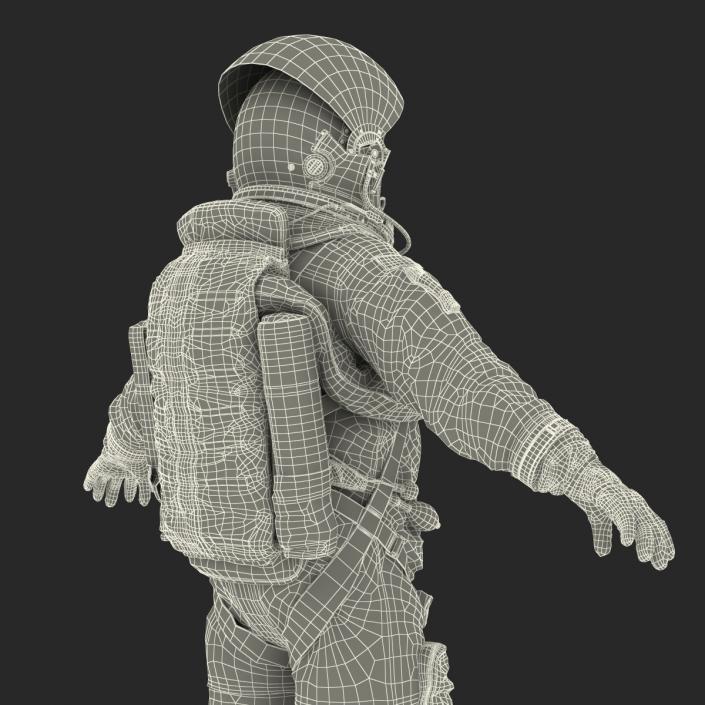 3D model US Advanced Crew Escape Suit ACES Rigged