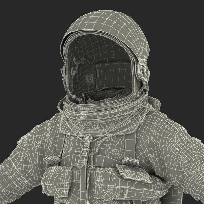 3D model US Advanced Crew Escape Suit ACES Rigged