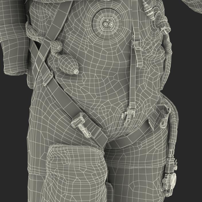 3D model US Advanced Crew Escape Suit ACES Rigged