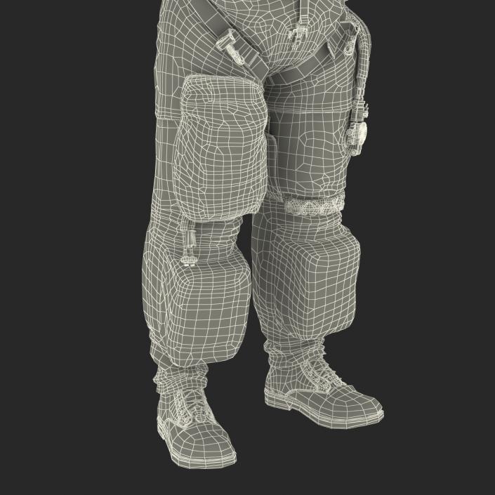 3D model US Advanced Crew Escape Suit ACES Rigged